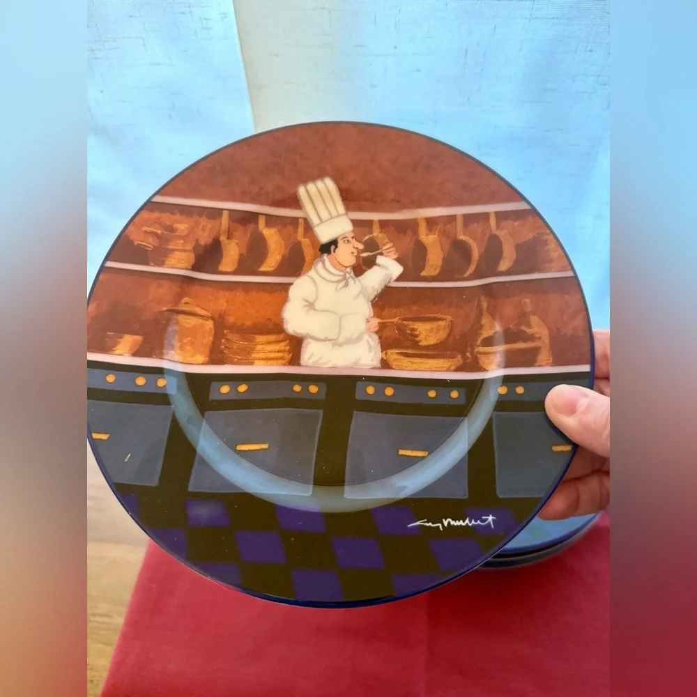 6 Williams Sonoma CHEF SERIES by Guy Buffet Salad Plates 8.25